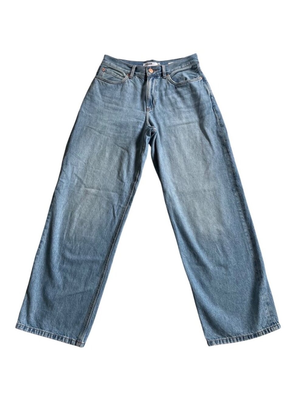 Garage Womens Low-Rise Baggy Jeans Size 26 Light Wash Denim Wide Leg Grunge 90s